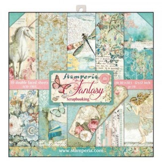 Stamperia 10 Χαρτιά Scrapbooking 30,5x30,5cm Διπλής Όψης Wonderland