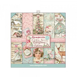 Stamperia 22 Χαρτιά Scrapbooking 20,3x20,3cm Διπλής Όψης Sweet Christmas