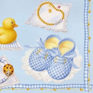 Ambiente 20 Χαρτοπετσέτες 33x33cm 3φύλλες Baby Boy FSC