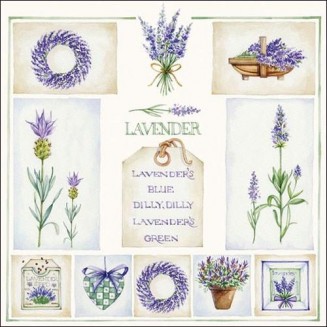 Ambiente 20 Χαρτοπετσέτες 33x33cm 3φύλλες Lavenders FSC