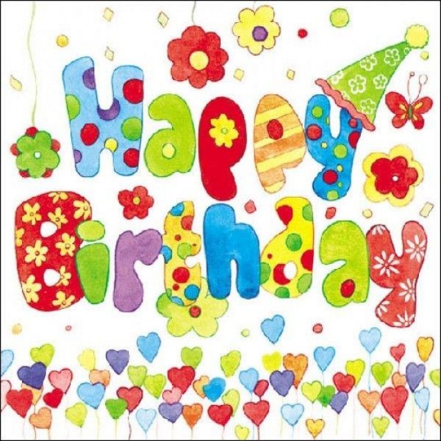 Ambiente 20 Χαρτοπετσέτες 33x33cm 3φύλλες Happy Birthday FSC