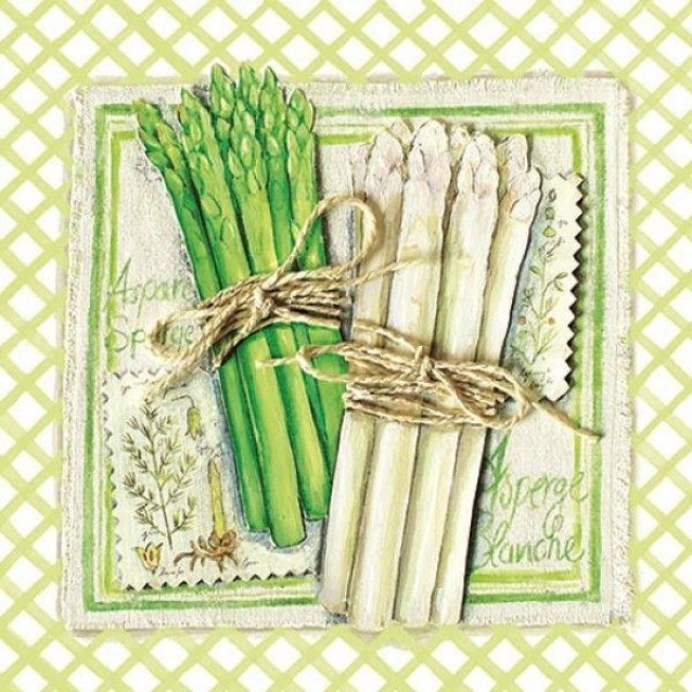 Ambiente 20 Χαρτοπετσέτες 33x33cm 3φύλλες Asparagus FSC