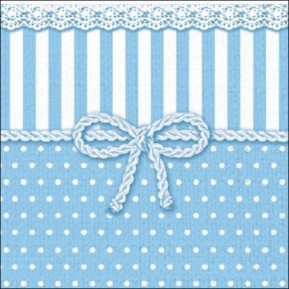 Ambiente 20 Χαρτοπετσέτες 33x33cm 3φύλλες Bow Blue FSC