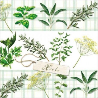 Ambiente 20 Χαρτοπετσέτες 33x33cm 3φύλλες Herbs FSC