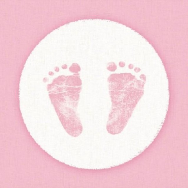 Ambiente 20 Χαρτοπετσέτες 33x33cm 3φύλλες Baby Steps Girl FSC