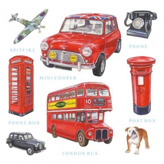 Ambiente 20 Χαρτοπετσέτες 33x33cm 3φύλλες London Icons FSC