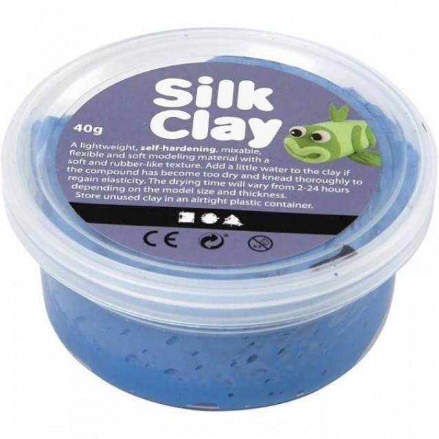 Πλαστοζυμαράκι Silk Clay 40gr Μπλε