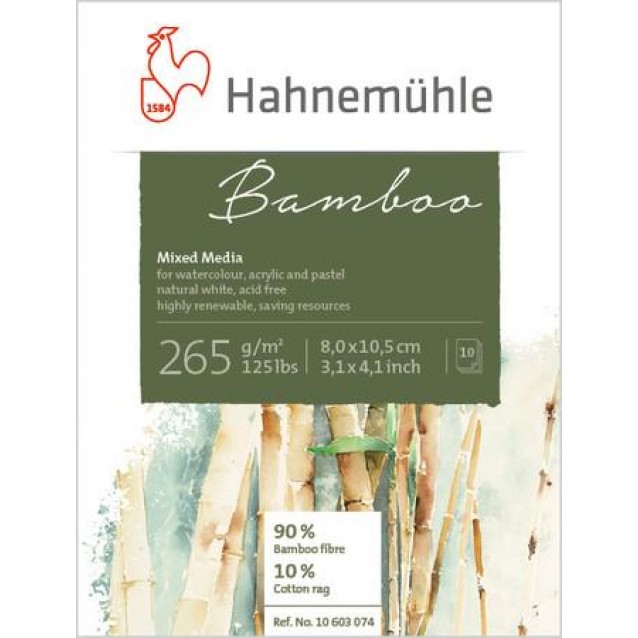 Hahnemuhle Μπλοκ Mixed Media Bamboo 10 φύλλων 8x10,5cm 265gr