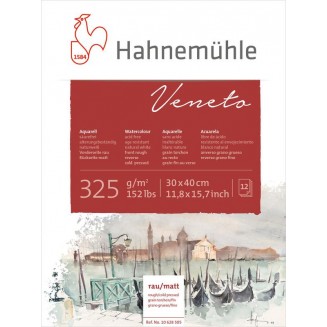 Hahnemuhle Μπλοκ Ακουαρέλας Veneto 12 Φ 30x40cm 325gr Διπλής Όψης (Rough & Mat)