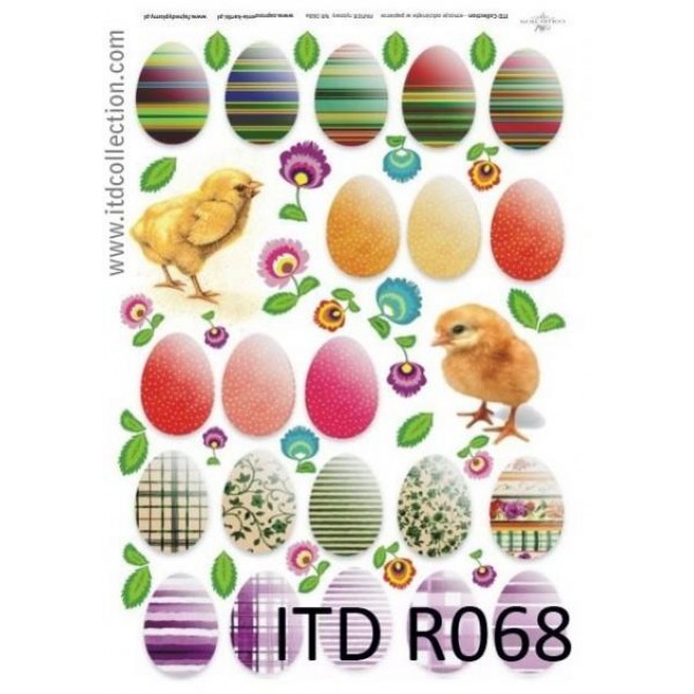 Itd. Collection Ριζόχαρτο Decoupage A4 (21x29,7cm) Colored Easter Eggs