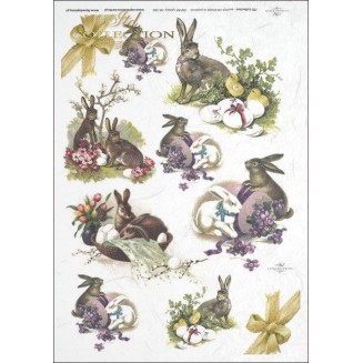 Itd. Collection Ριζόχαρτο Decoupage A4 (21x29,7cm) Easter Bunnies