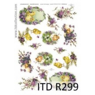 Itd. Collection Ριζόχαρτο Decoupage A4 (21x29,7cm) Easter Spring Flowers