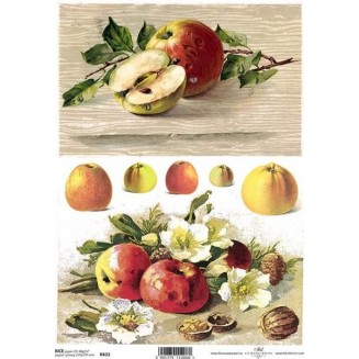 Itd. Collection Ριζόχαρτο Decoupage A4 (21x29,7cm) Apples And Wild Flowers