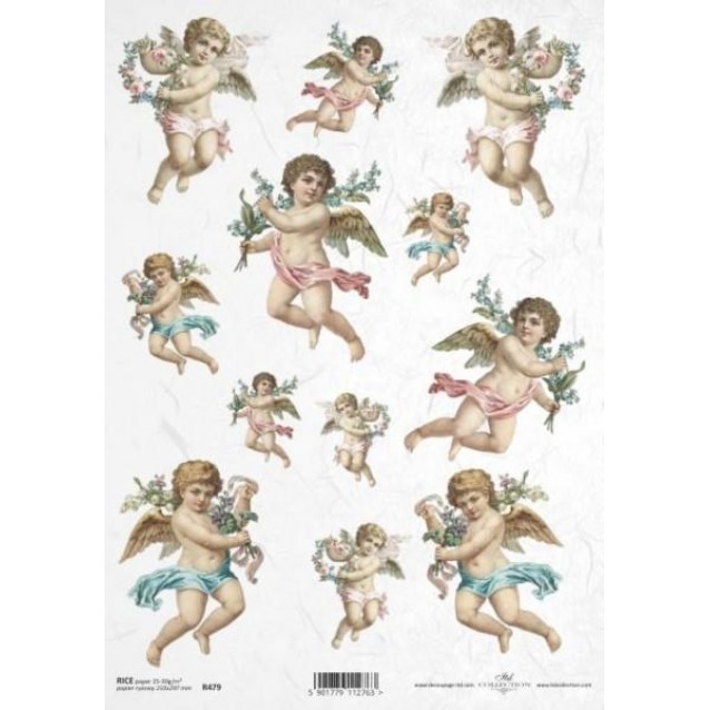 Itd. Collection Ριζόχαρτο Decoupage A4 (21x29,7cm) Angels