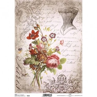 Itd. Collection Ριζόχαρτο Decoupage A4 (21x29,7cm) Flowers, Ladies And Letters