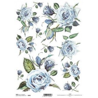 Itd. Collection Ριζόχαρτο Decoupage A4 (21x29,7cm) Blue Roses