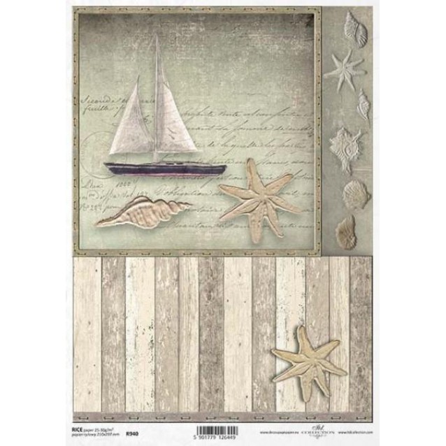 Itd. Collection Ριζόχαρτο Decoupage A4 (21x29,7cm) Nautical Themes Ship