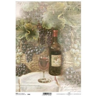 Itd. Collection Ριζόχαρτο Decoupage A4 (21x29,7cm) Grapes With Wine