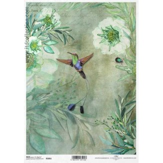 Itd. Collection Ριζόχαρτο Decoupage A4 (21x29,7cm) Flowers With Bird