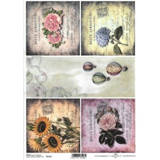 Itd. Collection Ριζόχαρτο Decoupage A4 (21x29,7cm) Vintage Flowers