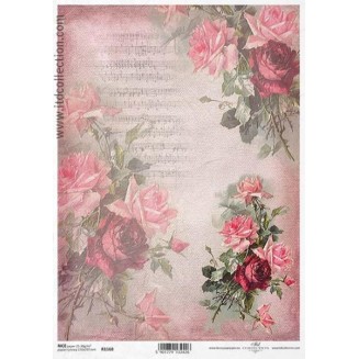 Itd. Collection Ριζόχαρτο Decoupage A4 (21x29,7cm) Red Roses, Flowers