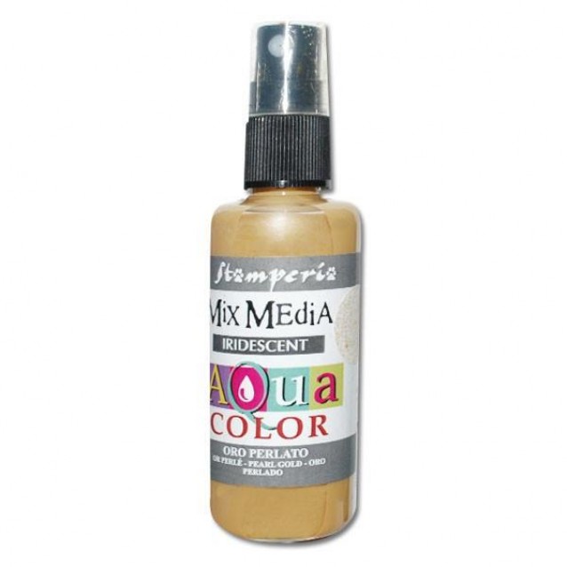 Stamperia 60ml Aqua Color 315 Pearl gold