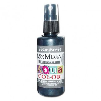 Stamperia 60ml Aqua Color 317 Iridescent Silver