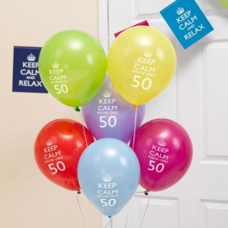 Neviti 8 Μπαλόνια Keep Calm 50th