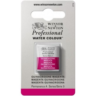 Winsor & Newton Half Pan Ακουαρέλας Professional 545 Quinacridone Magenta Series 3