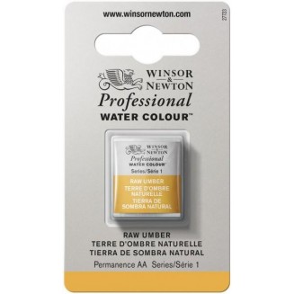 Winsor & Newton Half Pan Ακουαρέλας Professional 554 Raw Umber Series 1