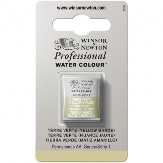 Winsor & Newton Half Pan Ακουαρέλας Professional 638 Terre Verte (Yellow Shade) S