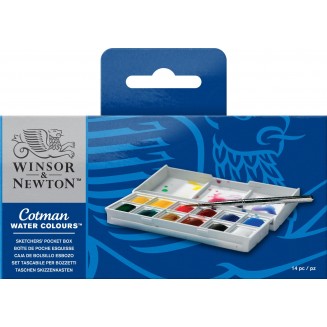 Winsor & Newton Cotman Κασετίνα Mini με 12 Πλακάκια Ακουαρέλας & Πινέλο