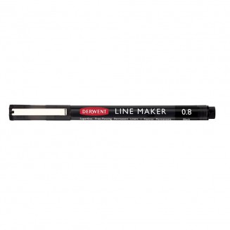 Derwent Line Maker Μαρκαδόρος Λεπτής Γραφής Μαύρος 0,8 mm