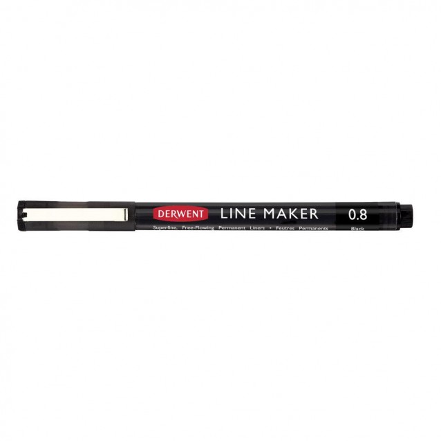 Derwent Line Maker Μαρκαδόρος Λεπτής Γραφής Μαύρος 0,8 mm