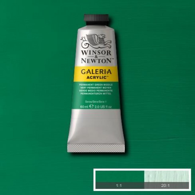 Winsor & Newton 60ml Galeria Acrylic Permanent Green Middle