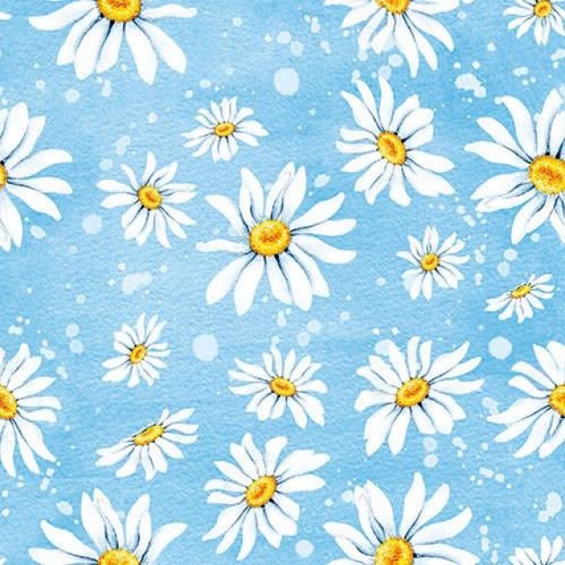 Ambiente 20 Χαρτοπετσέτες 33x33cm 3φύλλες Daisies Blue FSC