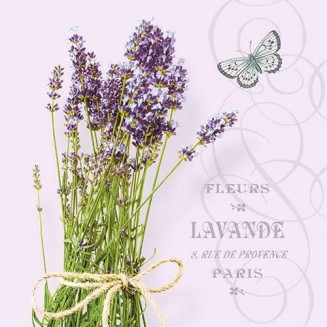 Ambiente 20 Χαρτοπετσέτες 33x33cm 3φύλλες Bunch Of Lavender Lila FSC