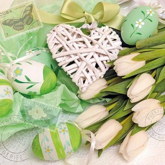 Ambiente 20 Χαρτοπετσέτες 33x33cm 3φύλλες Easter Love FSC