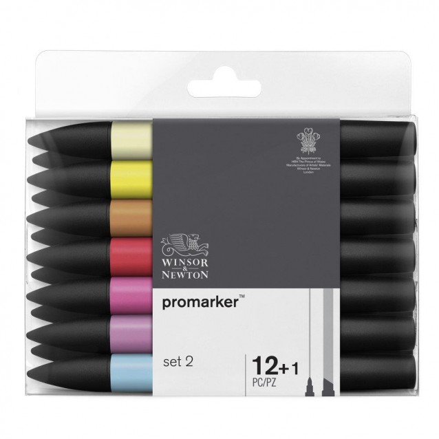 Winsor & Newton 12+1 Μαρκαδόροι Promarker Set 2