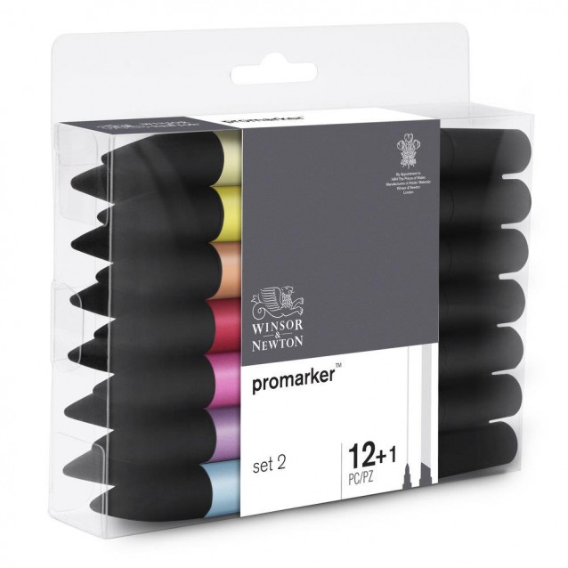 Winsor & Newton 12+1 Μαρκαδόροι Promarker Set 2