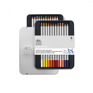 Winsor & Newton Μεταλλική Κασετίνα με 24 Μολύβια Ακουαρέλας Studio Collection