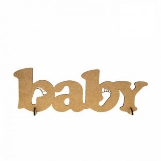 Rosa Ξύλινο Διακοσμητικό MDF “baby” 37X12cm