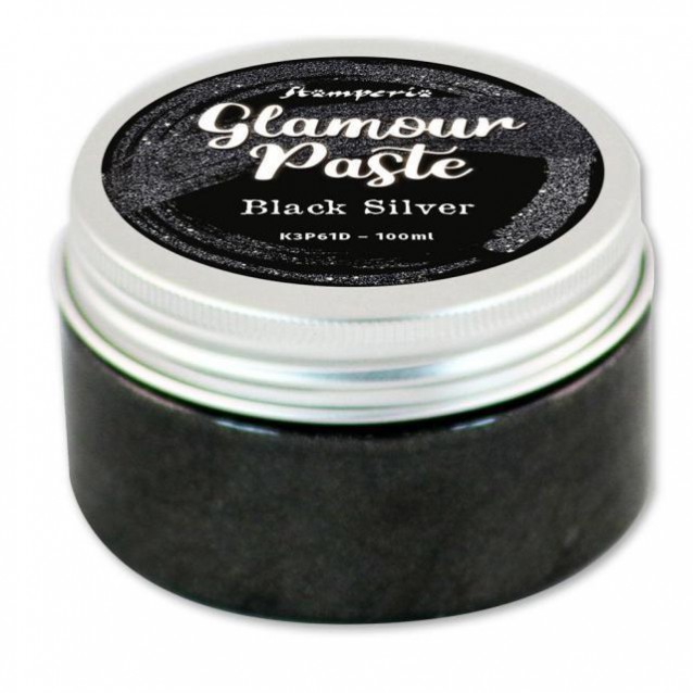 Stamperia 100ml Glamour Paste Black Silver