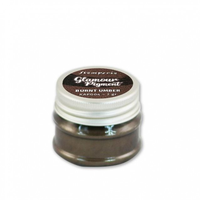 Stamperia 7gr Glamour Powder Pigment Burnt Umber