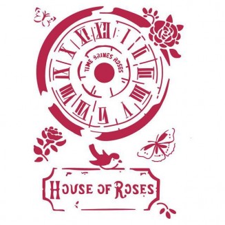 Stamperia Stencil G 21x29,7cm Clock House of Roses