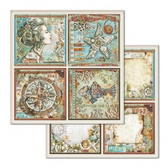 Stamperia Χαρτί Scrapbooking 30,5x30,5cm Διπλής Όψης Frames Sea World