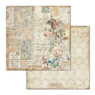 Stamperia Χαρτί Scrapbooking 30,5x30,5cm Διπλής Όψης Face Art