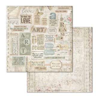 Stamperia Χαρτί Scrapbooking 30,5x30,5cm Διπλής Όψης Dream Writtings