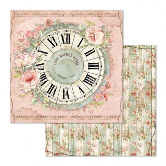 Stamperia Χαρτί Scrapbooking 30,5x30,5cm Διπλής Όψης Clock