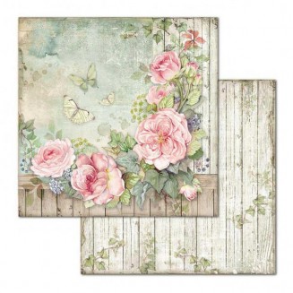 Stamperia Χαρτί Scrapbooking 30,5x30,5cm Διπλής Όψης Fence with Roses